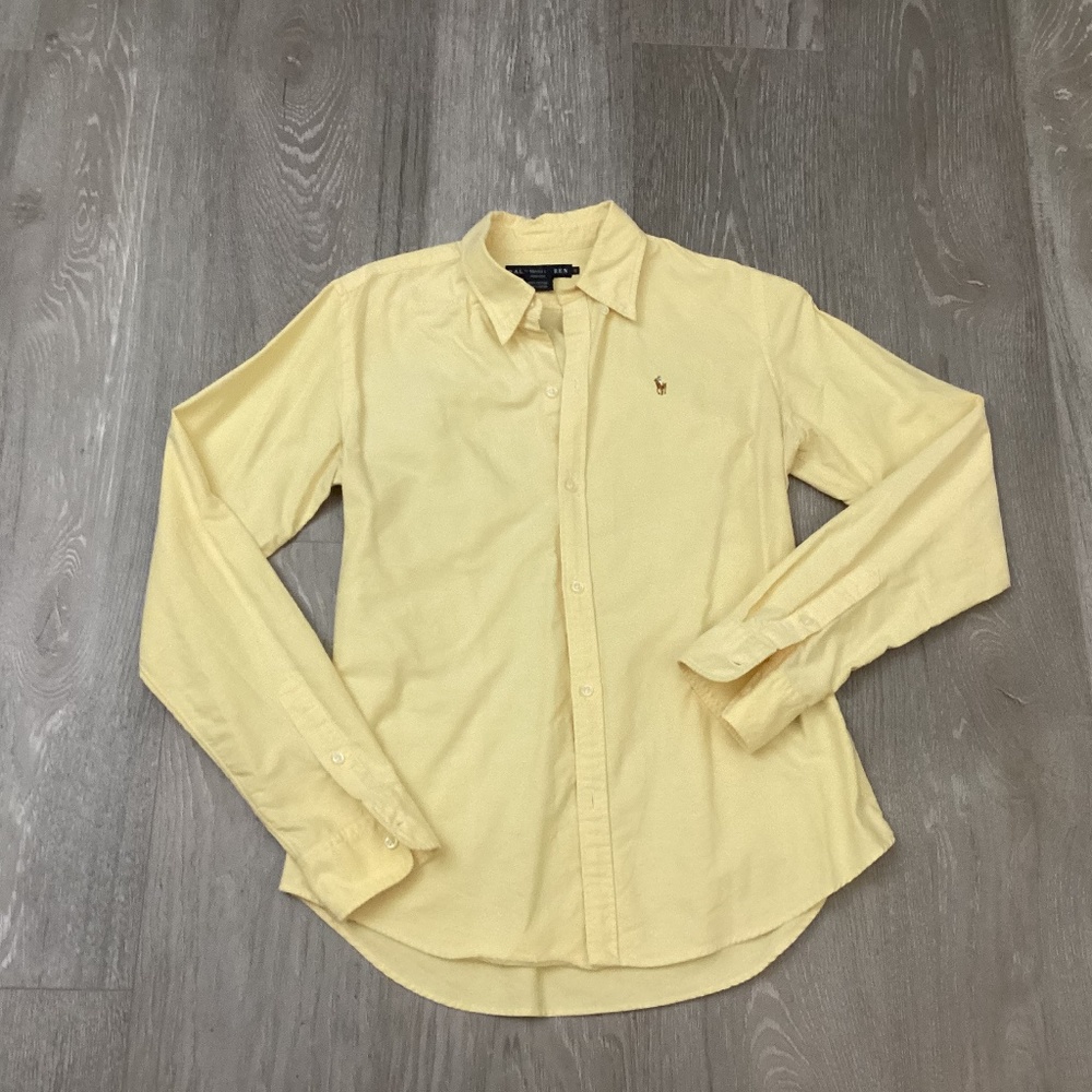 Yellow Ralph Lauren Button Down Shirt UK 8